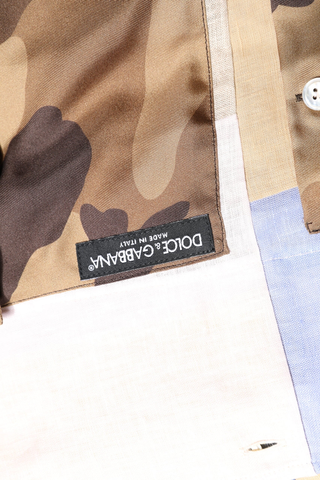 Multicolor Patchwork Short Sleeve Shirt