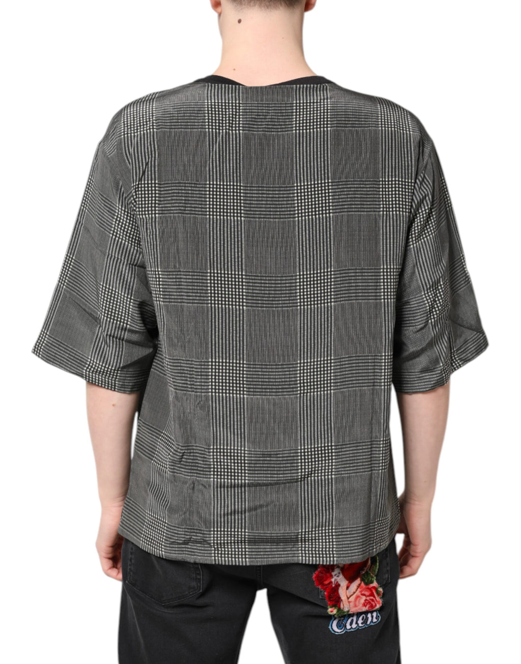 Black White Graphic Print Short Sleeve T-shirt