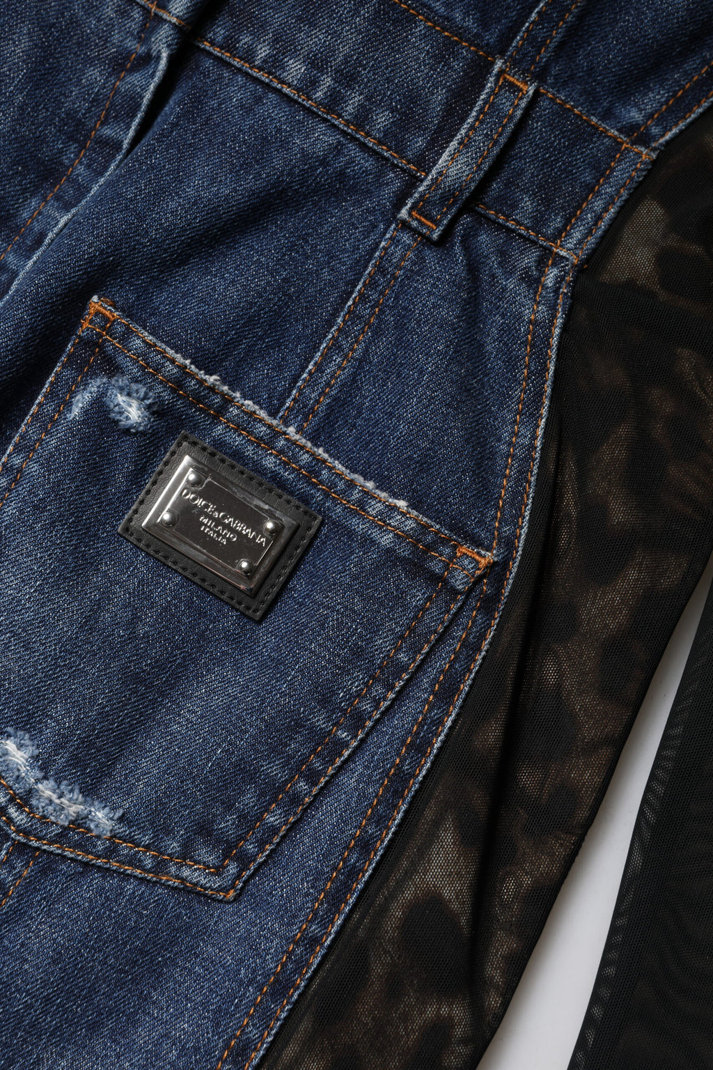 Black Blue Long Sleeves Denim Mini Dress