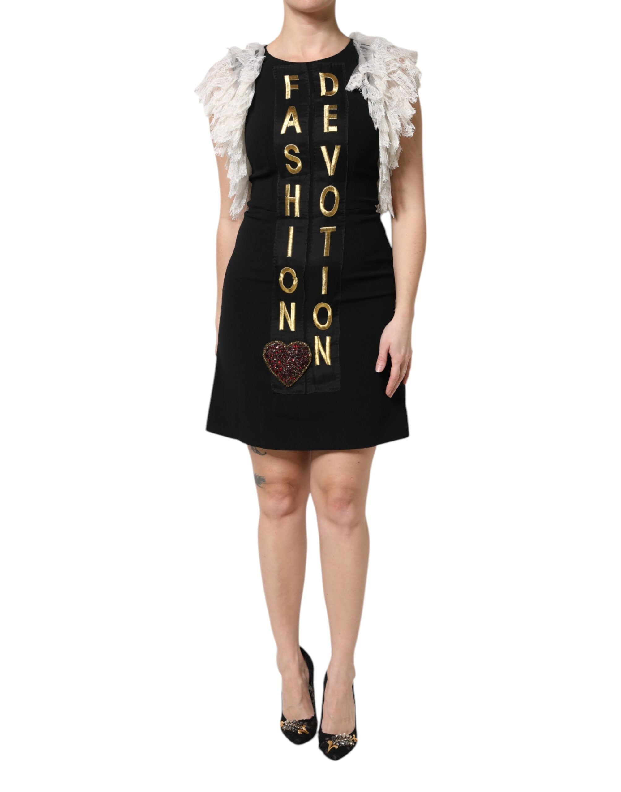 Black Fashion Devotion Embellish Mini Dress
