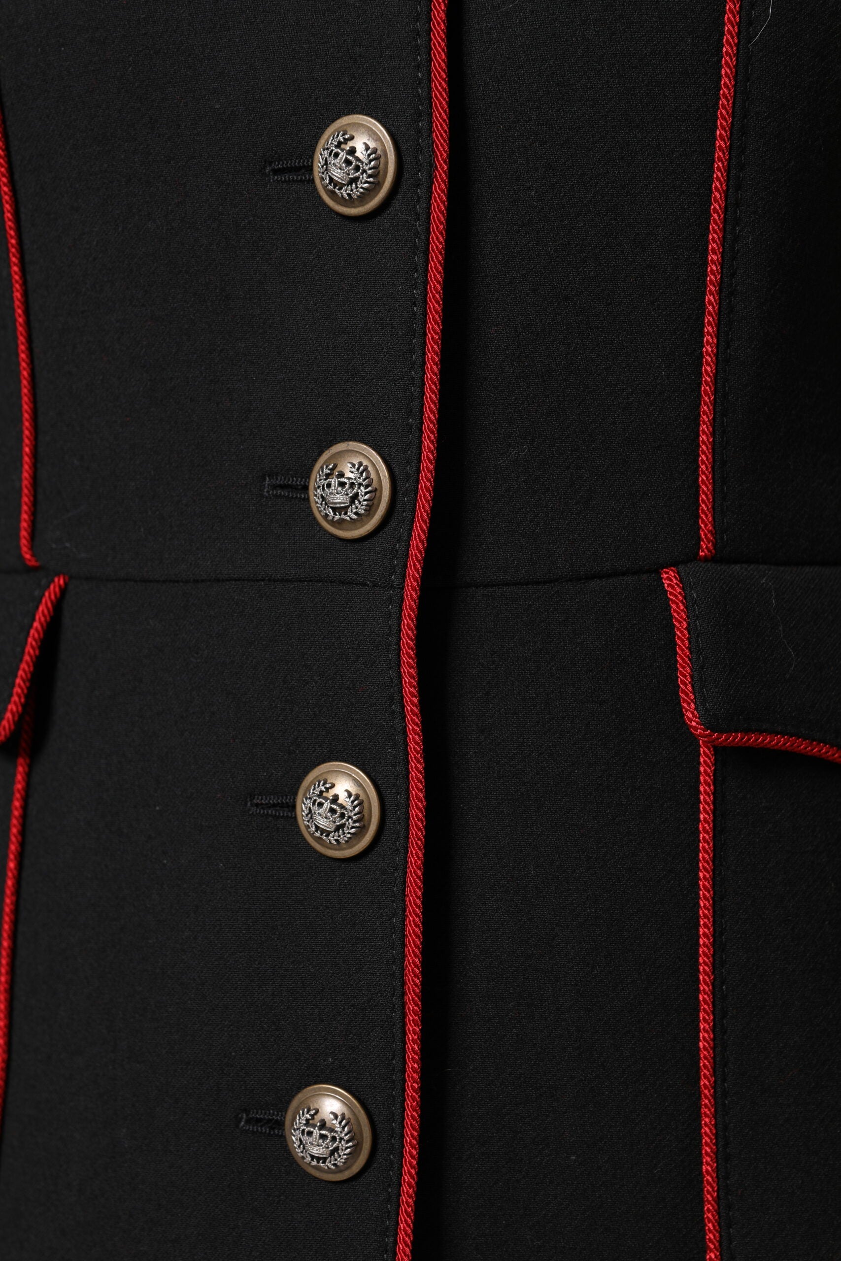 Black Wool Single Breasted Trench Coat Jacket