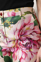 Multicolor Floral High Waist Straight Pants