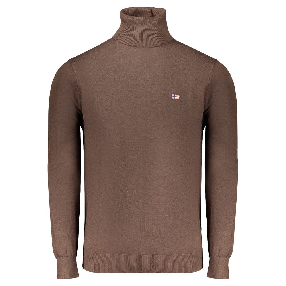 Marrone Polyamide Men Sweater