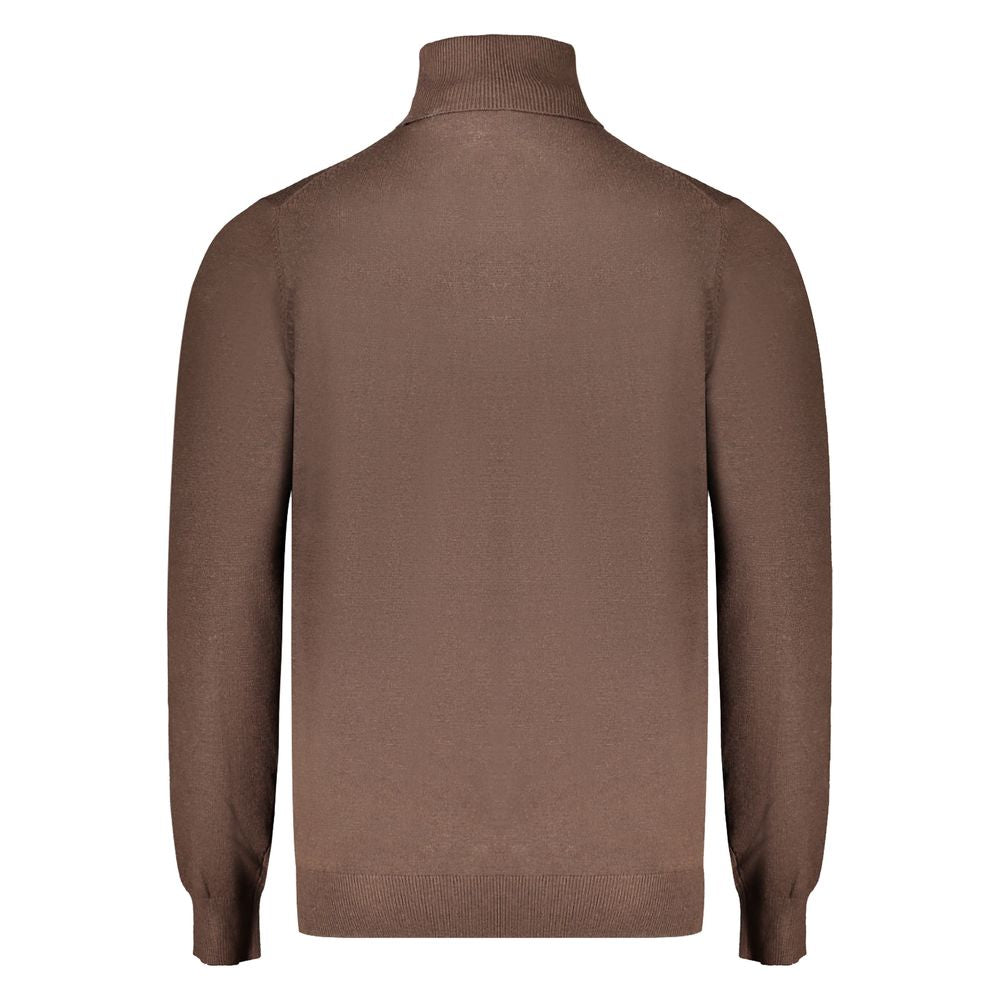 Marrone Polyamide Men Sweater