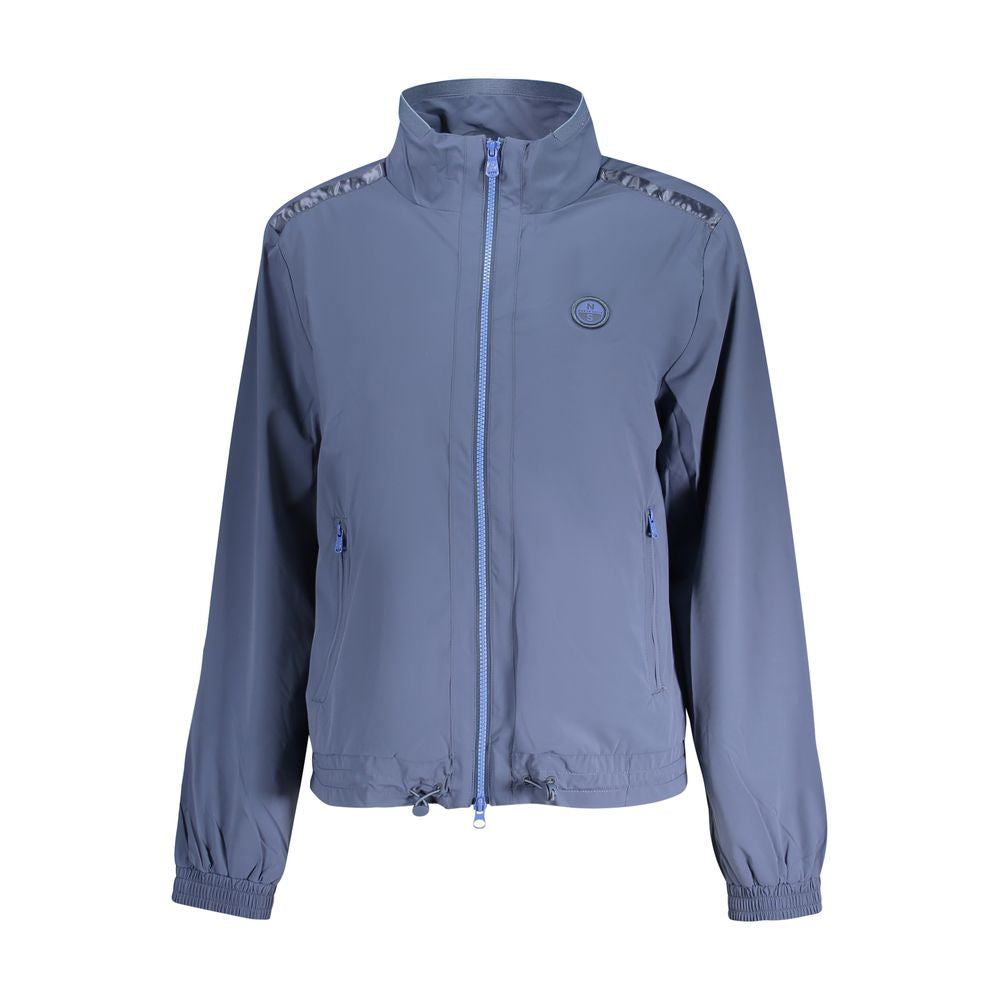 Blue Nylon Women Jacket