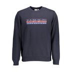 Blue Cotton Men Sweatshirt