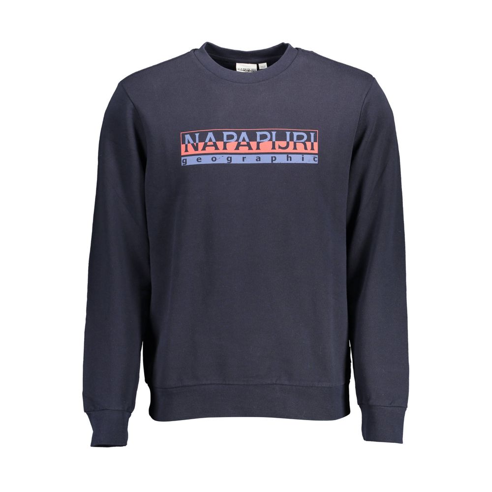 Blue Cotton Men Sweatshirt
