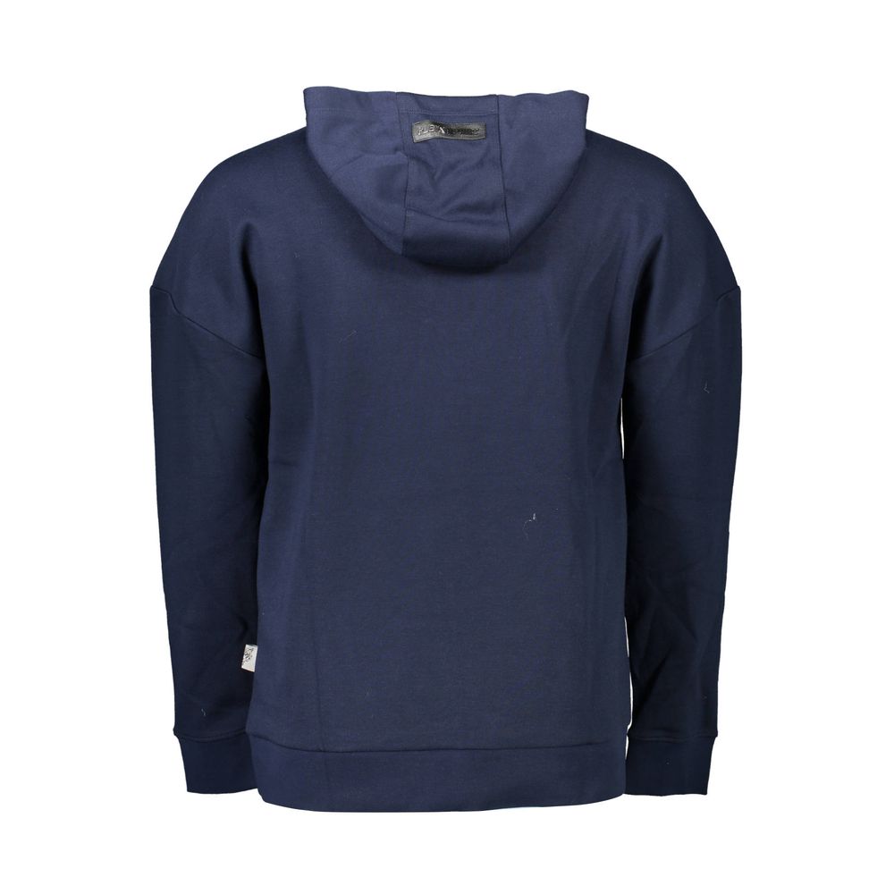 Blue Cotton Men Sweatshirt
