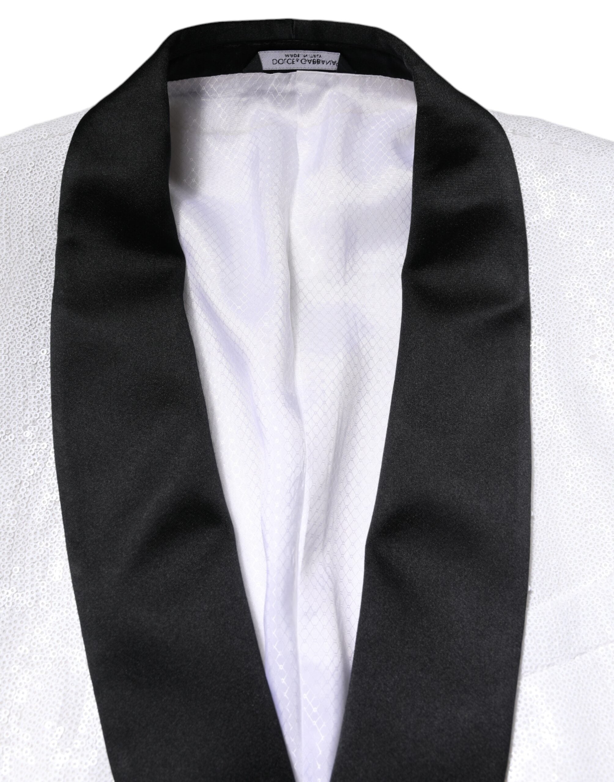 White Nylon Single Breasted Coat Blazer