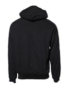 Black Cotton Logo Hooded Sweatshirt Sweater