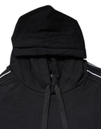 Black Cotton Logo Hooded Sweatshirt Sweater