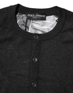 Black Printed Knitted Men Pullover Sweater