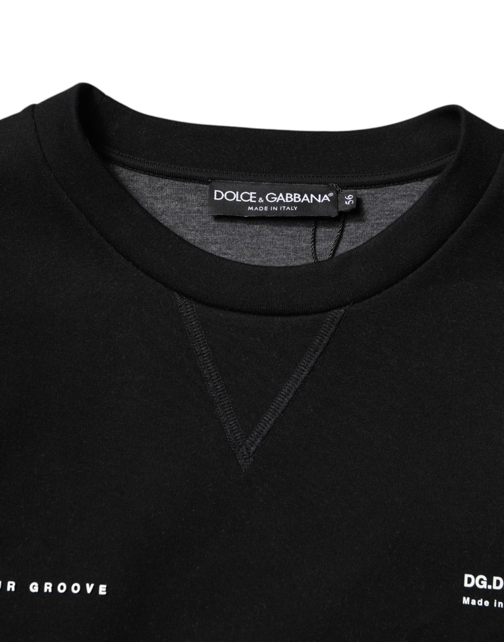 Black Cotton Logo Knitted Pullover Sweater