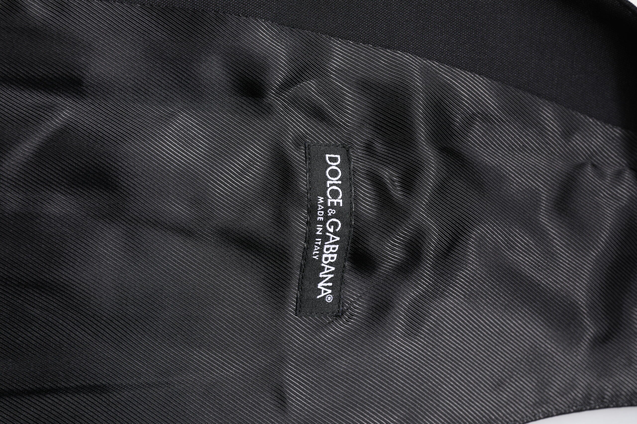 Black Wool Waistcoat Dress Formal Vest