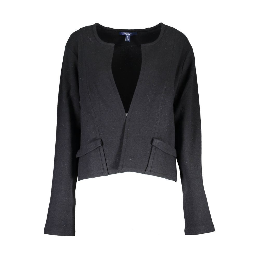 Black Wool Women Cardigan