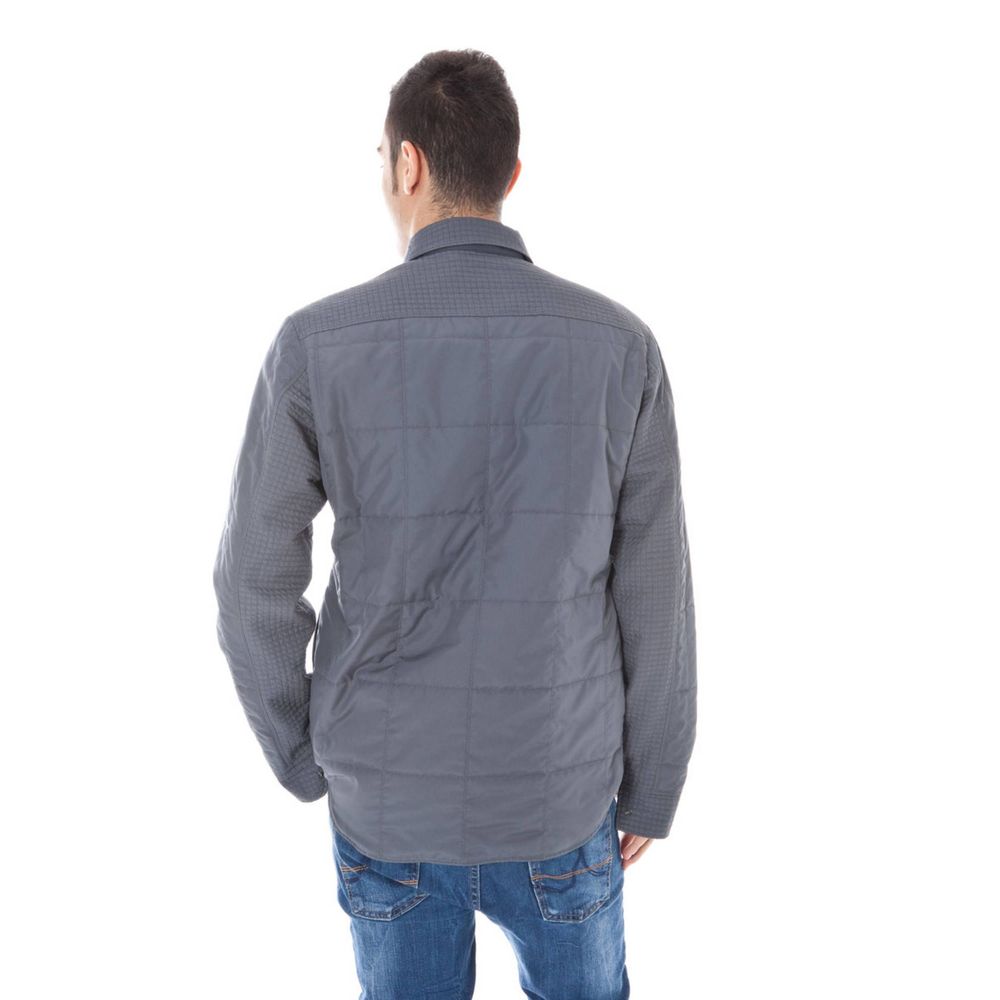 Grigio Polyester Men's Jacket