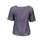Blue Cotton Women's T-Shirt