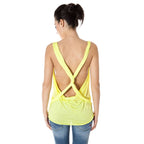 Yellow Viscosa Women T-Shirt