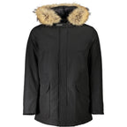 Black Cotton Men Jacket