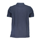 Blue Organic Cotton Men Polo Shirt
