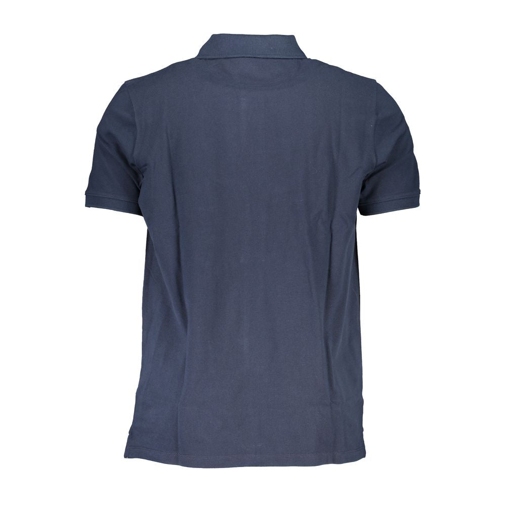 Blue Organic Cotton Men Polo Shirt