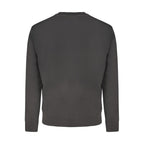 Black Cotton Men Sweatshirt