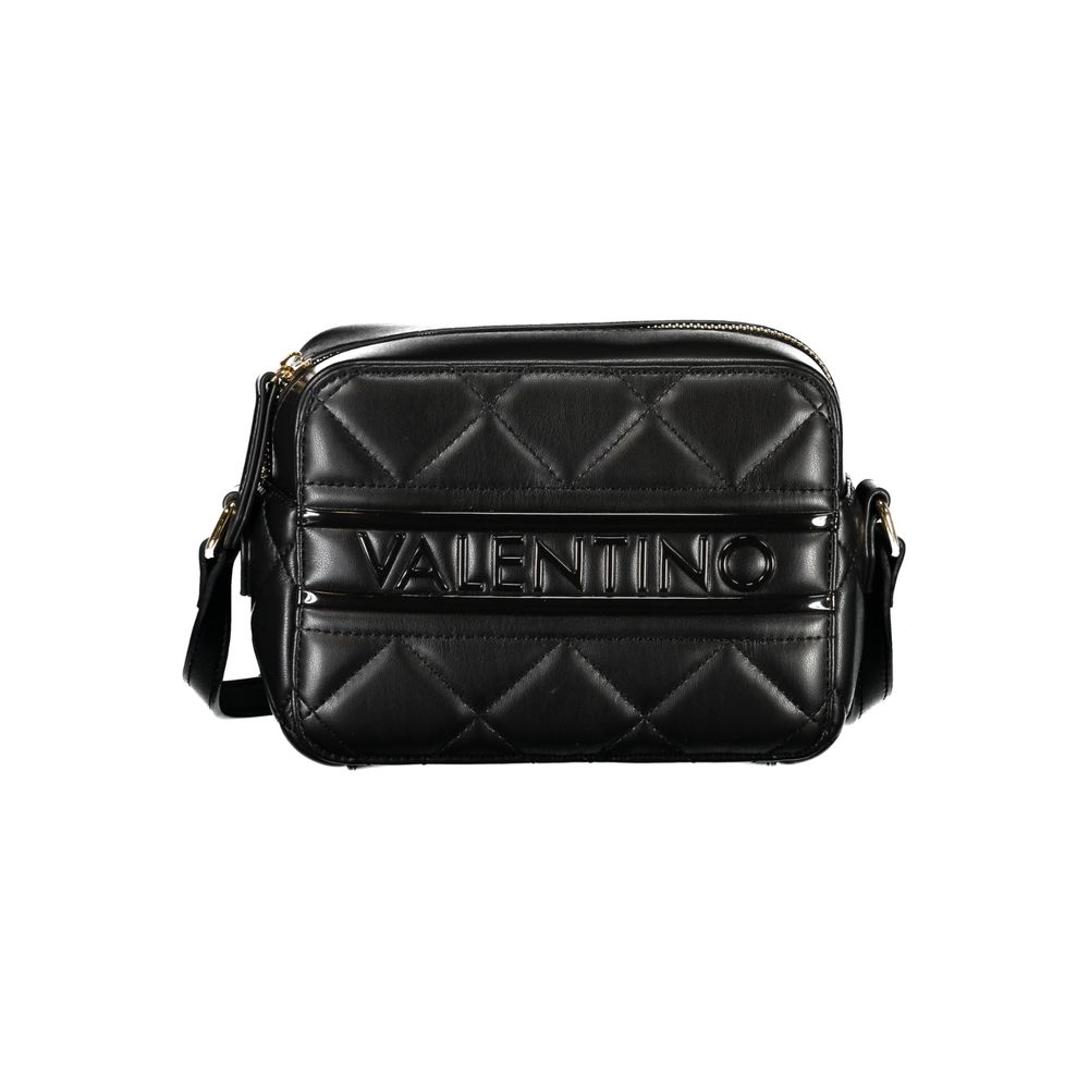 Black Polyurethane Women Shoulder Bag
