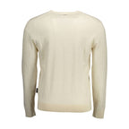 Beige Cotton Men's Long Sleeve Shirt