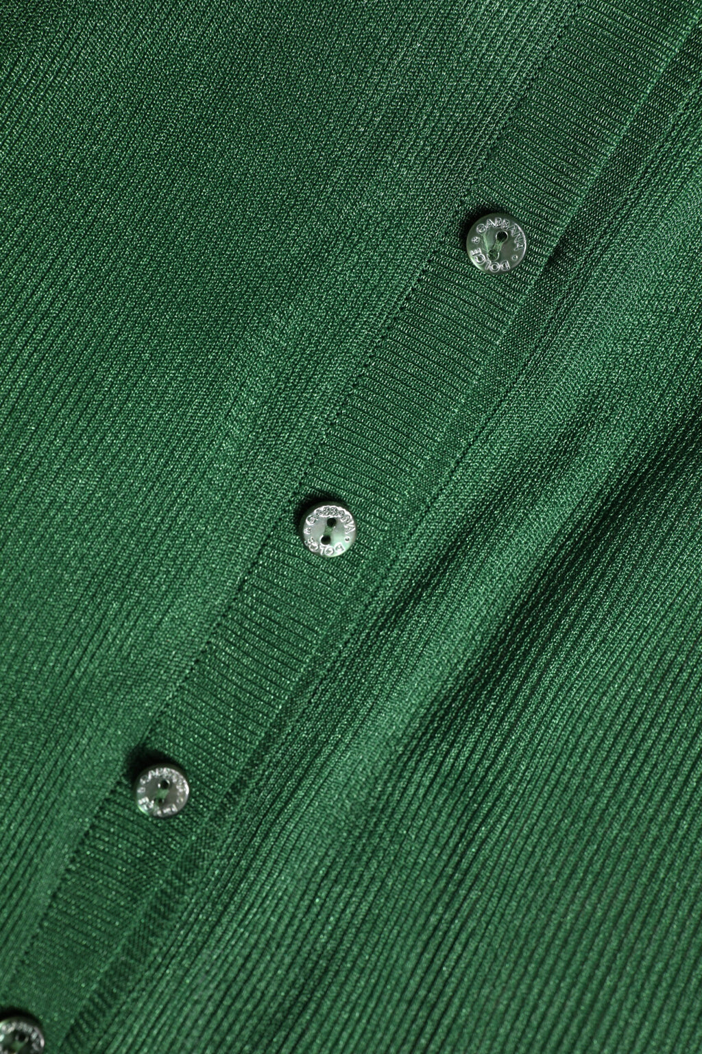 Green Polyester Long Sleeves Cardigan Sweater