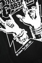 Black Cotton Printed Short Sleeves T-shirt