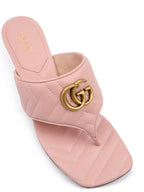 Mystic Pink Nappa Charlotte Leather Sandals