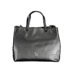 Black Polyurethane Women Handbag