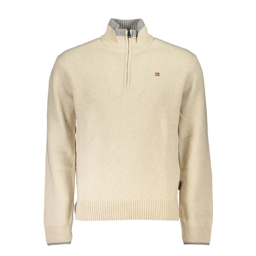 Beige Tessuto Men Sweater
