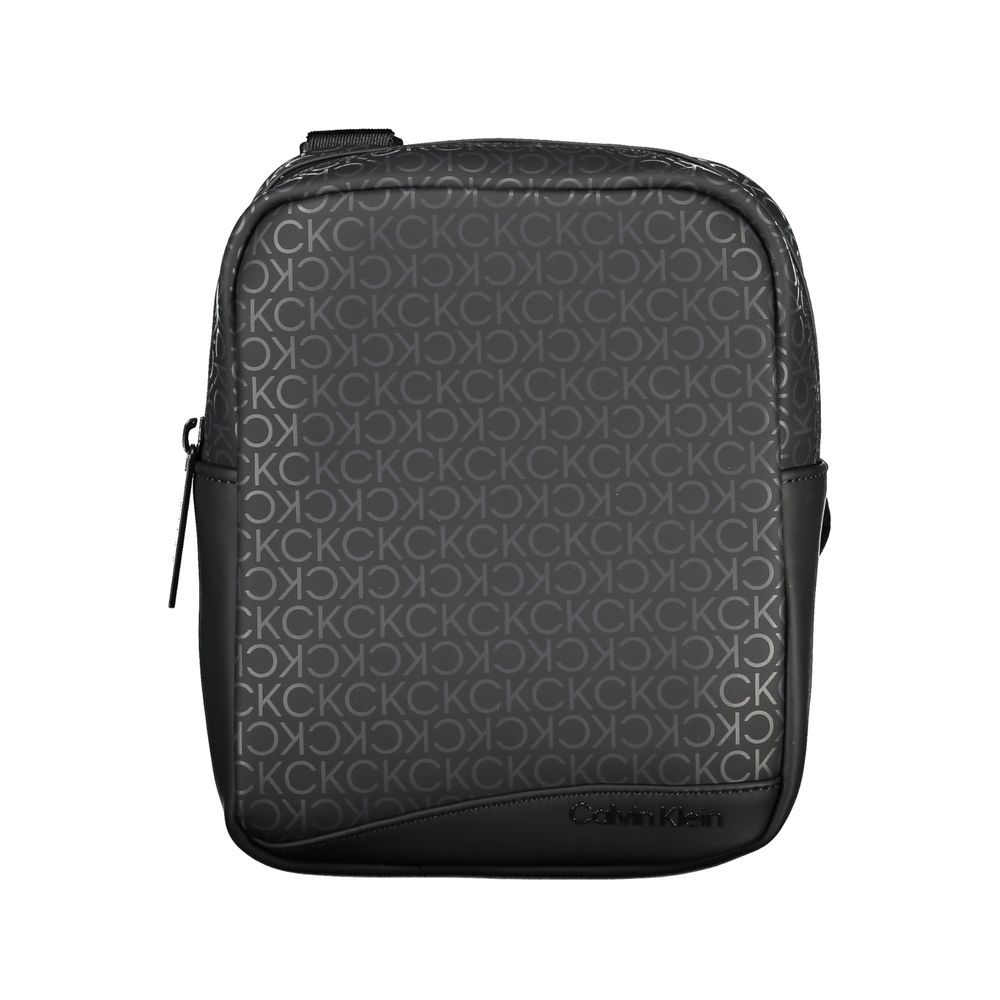Black Polyester Men Shoulder Bag