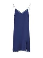 Blu Viscose and Cotton Mid Long Dress