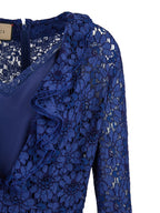 Blu Viscose and Cotton Mid Long Dress