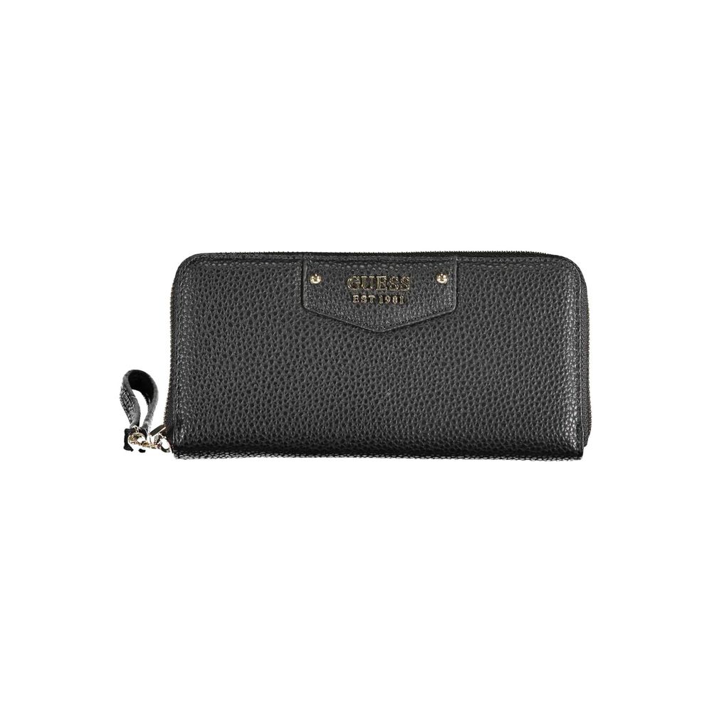 Black Polyurethane Women Wallet