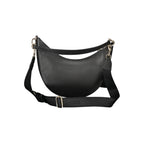 Black Polyurethane Women's Shoulder Bag