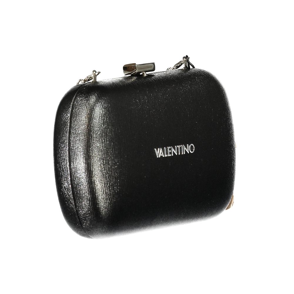 Black Polyurethane Women Handbag