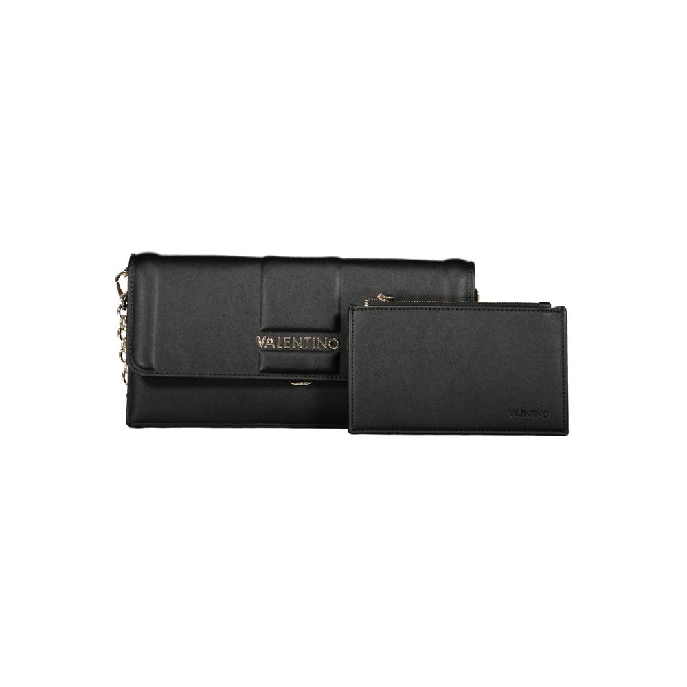 Black Polyurethane Women Clutch