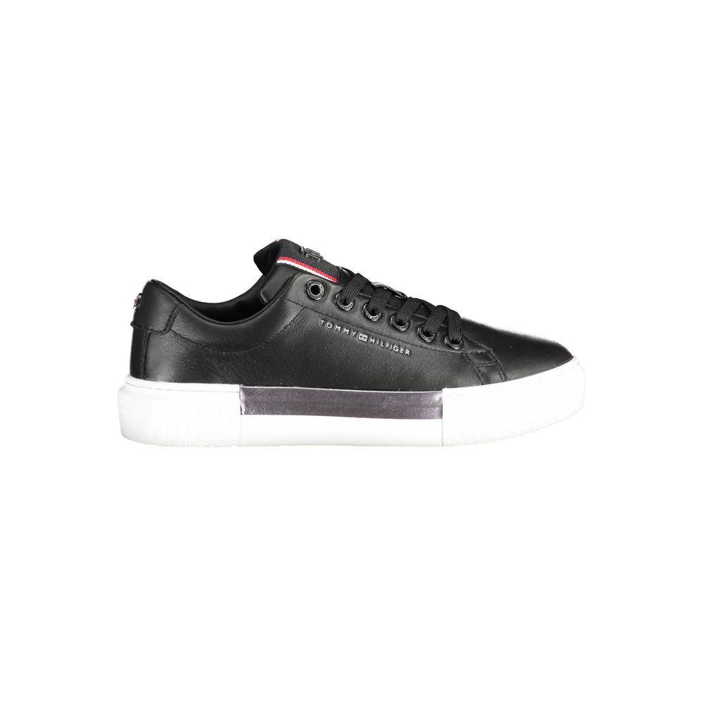 Black Leather Women's Sneaker