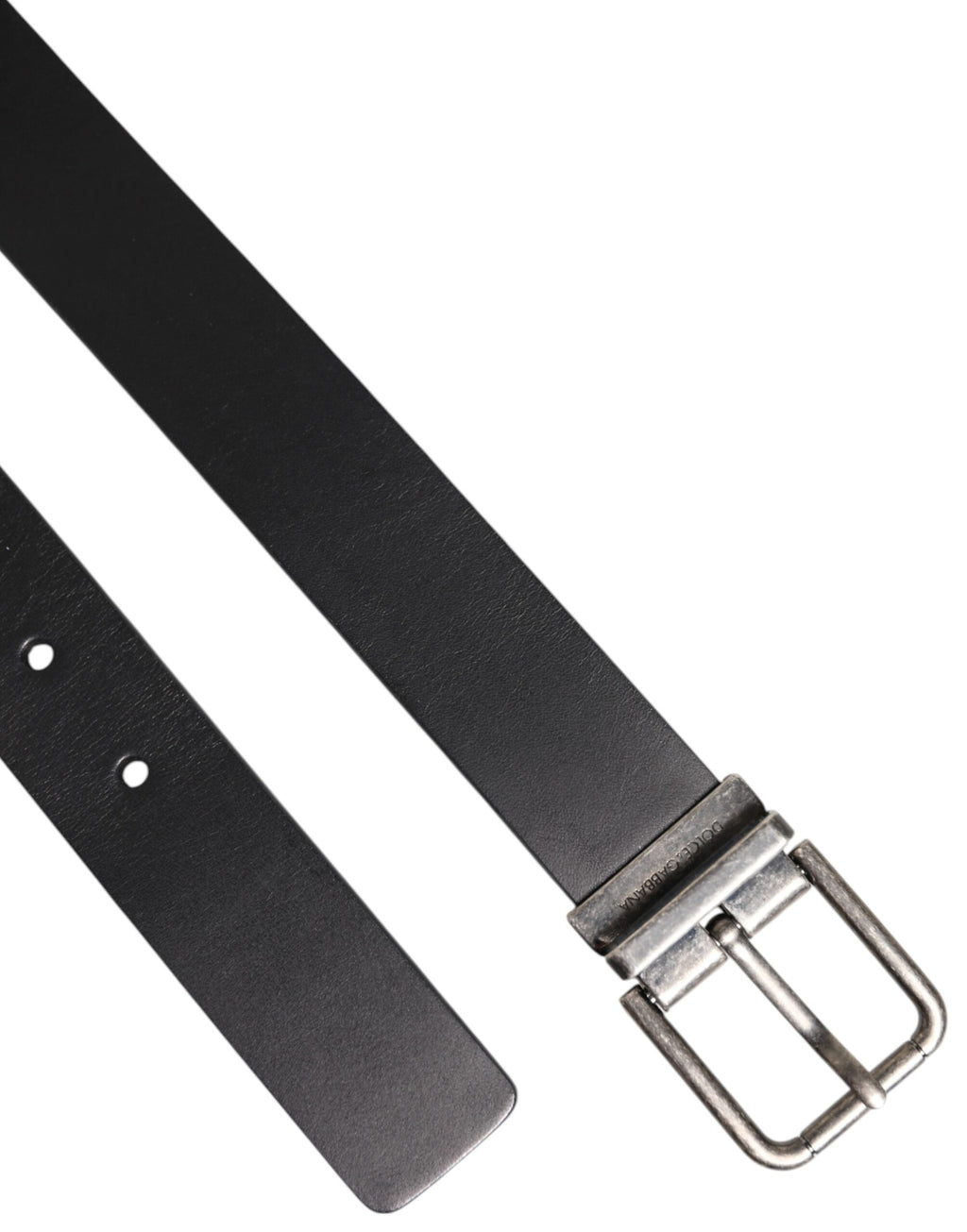 Black Classic Leather Metal Buckle Belt