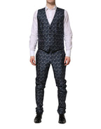 Blue MARTINI Star Jacquard 3 Piece Suit