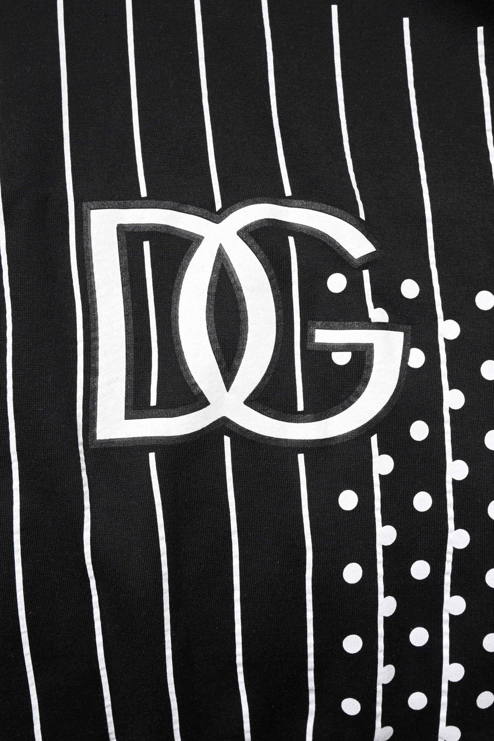 Black White Stripe Hooded Sweatshirt Sweater