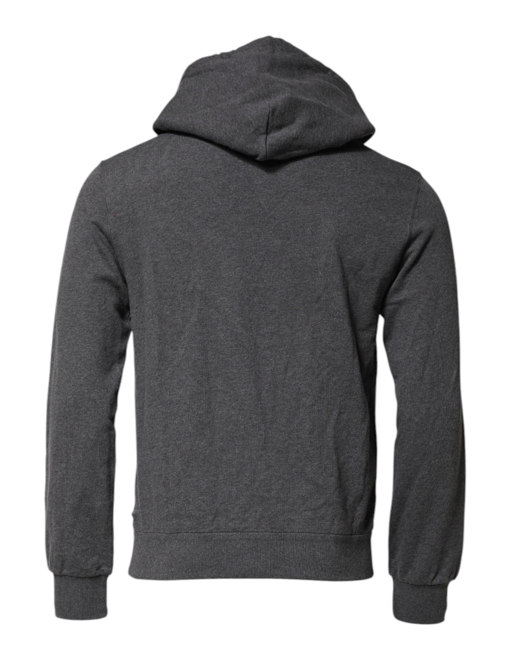 Gray Logo Patch Hooded Sweatshirt Sweater
