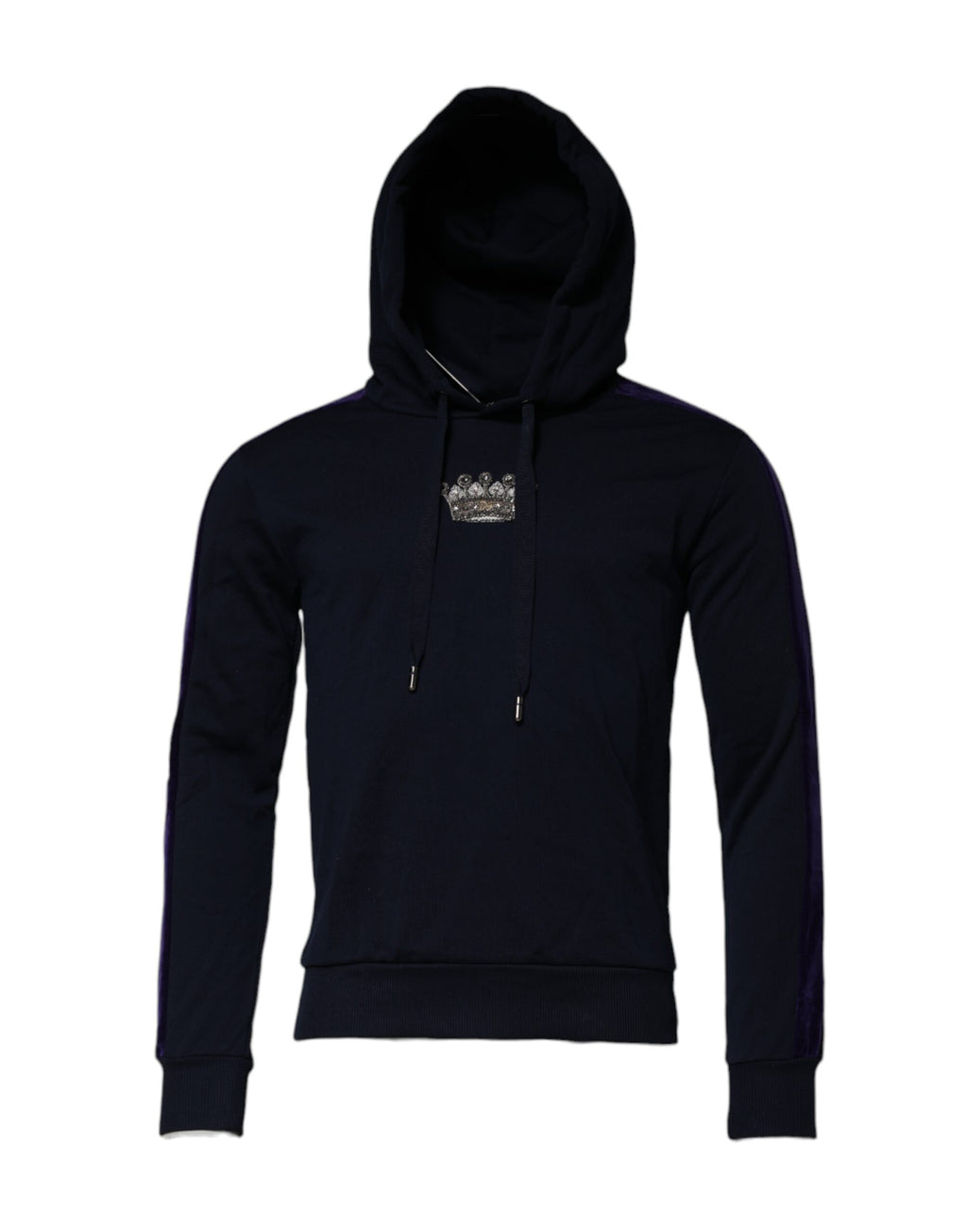 Black Crown Cotton Hooded Sweatshirt Sweater