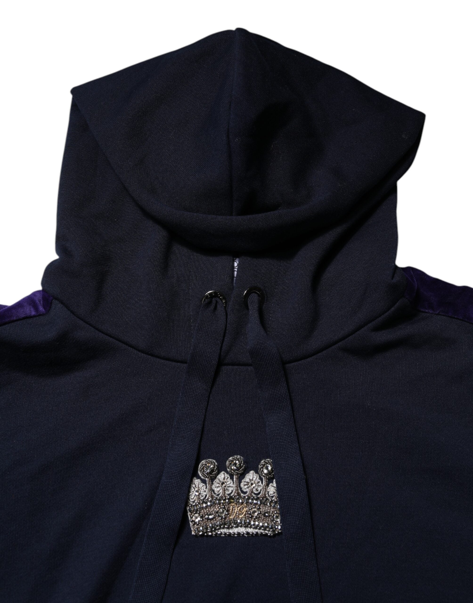 Black Crown Cotton Hooded Sweatshirt Sweater
