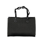 Black Polyurethane Women Shoulder Bag