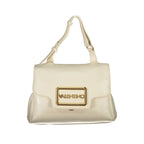 Beige Polyurethane Women Handbag