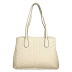 Beige Polyurethane Women's Bag